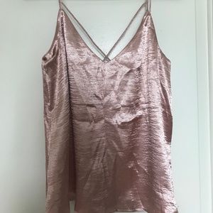 H&M Metallic Pink Tank